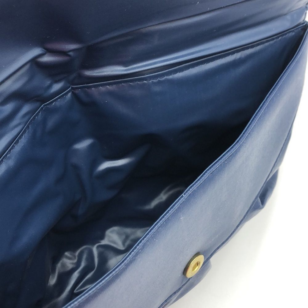 Vintage Navy Blue Bag Bazaar Purse. Layered flaps w/snaps.Two Large compartments - Picture 7 of 7